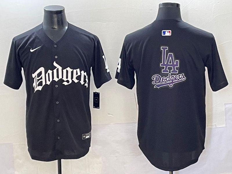 Men 2025 Los Angeles Dodgers Blank Black Seventh generation Joint Name Nike MLB Jersey style 1->houston astros->MLB Jersey